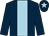 dark blue, light blue stripe, light blue star on cap