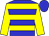 Blue and yellow hoops, Yellow sleeves, Blue cap