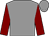 grey, maroon sleeves