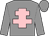Grey, pink cross of lorraine