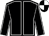 Black, white seams, quartered cap