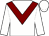 White, maroon chevron