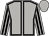 Light grey, black seams, black stripes on sleeves, light grey cap