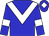 Big-blue body, white chevron, big-blue arms, white armlets, big-blue cap, white diamond
