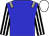 blue, grey epaulettes, black and white striped sleeves, white cap
