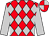 Red, Silver diamonds and sleeves, Quartered cap