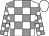White and grey check, white cap