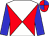 White body, red diabolo, big-blue arms, red cap, big-blue quartered