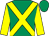 Emerald green, yellow cross belts and sleeves