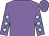 Mauve, light blue diamonds on sleeves and cap