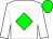 White body, green diamond, white arms, green cap