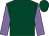 Dark green, mauve sleeves