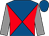 Royal blue and red diablo, grey sleeves, royal blue cap