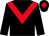 BLACK, red chevron, black cap, red diamond