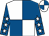 Royal blue & white quartered, white stars on sleeves, quartered cap