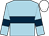 Light blue, dark blue hoop, dark blue armlet, white cap