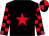 Black, red star, checked sleeves, quartered cap