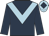 dark blue, light blue chevron, light blue cap, dark blue diamond