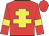 Red, Yellow cross of Lorraine and armlets, Red cap