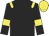 black, yellow epaulets and armlets, yellow cap