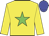 yellow, green star, blue cap
