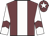 Garnet body, white stripe, white arms, garnet chevron, garnet cap, white star