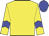 Yellow body, yellow arms, blue chevron, blue cap