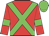 Red, green cross sashes, red arms, green armlets, green cap