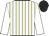 White body, beige striped, white arms, black cap