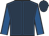 Dark blue, royal blue seams, royal blue sleeves, dark blue seams, dark blue cap