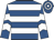 Royal blue, white hoops, chevrons on sleeves