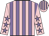 Pink and mauve stripes, pink sleeves, mauve stars
