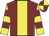 Maroon, yellow stripe, yellow and maroon hooped sleeves, maroon and yellow quartered cap