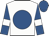 White, royal blue disc, royal blue sleeves, white armlets, royal blue cap