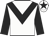 White, black chevron, sleeves and star on cap