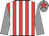 Red and white stripes, grey sleeves, grey cap, red star