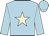 Light blue, beige star