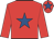 Red, royal blue star, royal blue star on cap