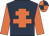 Dark blue, orange cross of lorraine & sleeves, quartered cap
