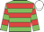 Green & red hoops, white cap
