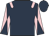 Dark blue, pink epaulettes, diabolo on sleeves