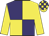 Yellow & purple quartered, yellow sleeves, check cap
