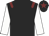 Black, maroon epaulettes, white sleeves, black cap, maroon star