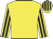 Yellow, yellow & black striped sleeves, striped cap