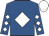 Royal blue, white diamond, white diamonds on sleeves, white cap