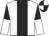 White, black panel, halved sleeves, quartered cap