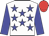 White body, blue stars, blue arms, red cap