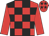 Red body, black checked, red arms, red cap, black stars