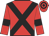 Red body, black cross belts, red arms, black armlets, red cap, black hooped