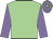 Light green, mauve sleeves, hooped cap